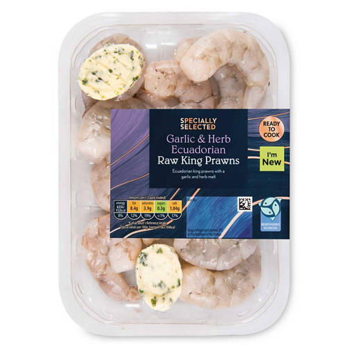 Garlic & Herb Ecuadorian Raw King Prawns