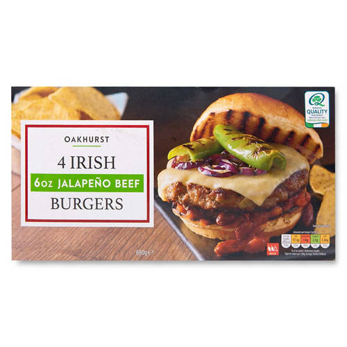 Jalapeno Irish Beef Burgers 6oz