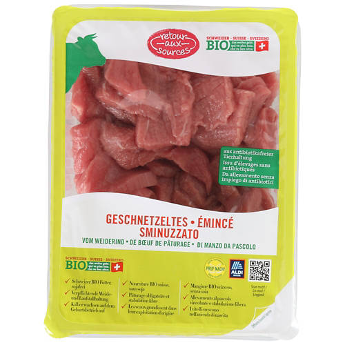 Vorderansicht 2, BIO-Geschnetzeltes vom Weiderind