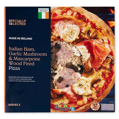 Italian Ham, Garlic Mushroom & Mascapone Wood Fired Pizza