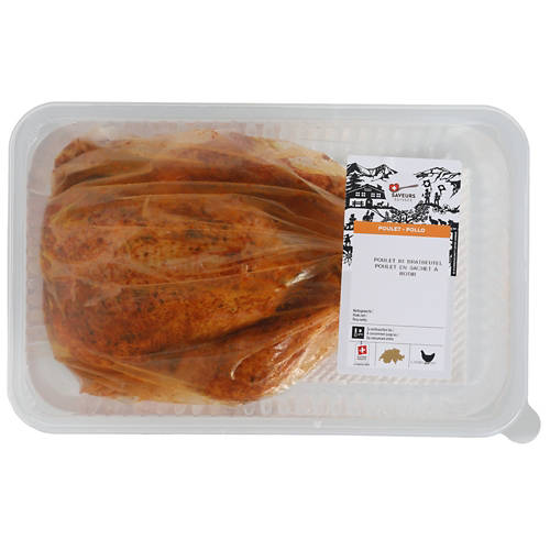 Vue de face 3, Poulet en sachet cuisson, poivrons