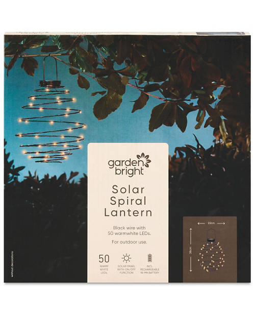 Front shot 2, Solar Sprial Lantern Round Big