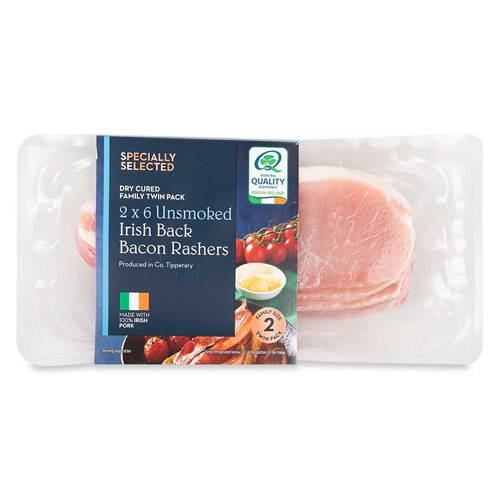 Unsmoked Dry Cured Back Bacon Rashers