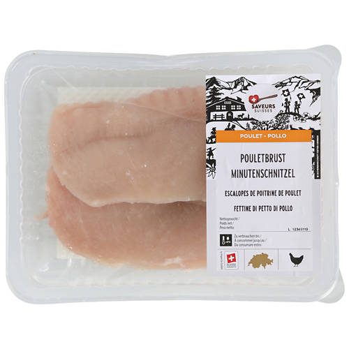 Vue de face 2, Escalope de poitrine de poulet minute