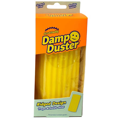 Vue de face 1, Éponge anti-poussière, jaune