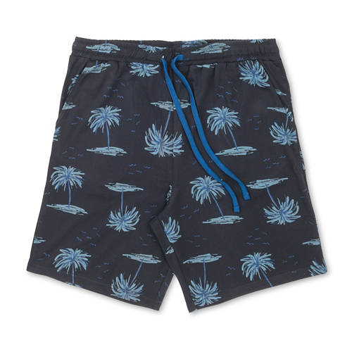 Details 2, Herren-Shorty-Pyjama, Blau/Schwarz, L