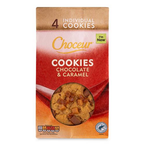 Chocolate & Caramel Cookies 4 Pack