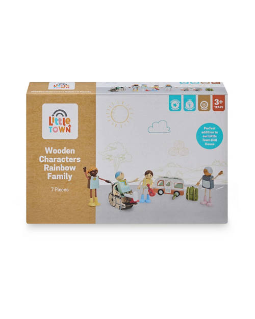 Front shot 2, Wooden Characters Family Set