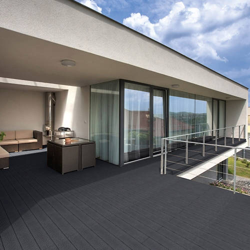 Lifestyle 5, Terrassendielen anthrazit 10m²