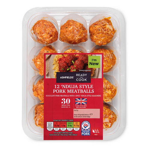 Nduja Pork Meatballs 12 Pack