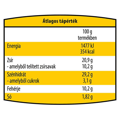 Elölnézet 2, Sajtos-sonkás croissant, 95 g