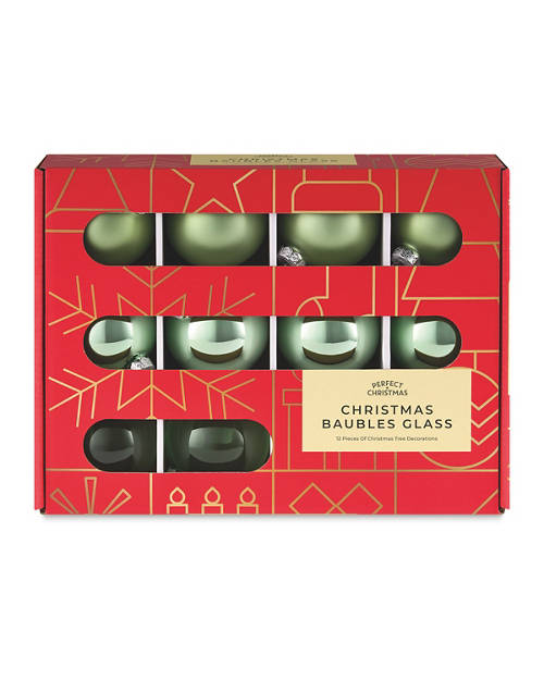 Front shot 2, Christmas Glass Baubles