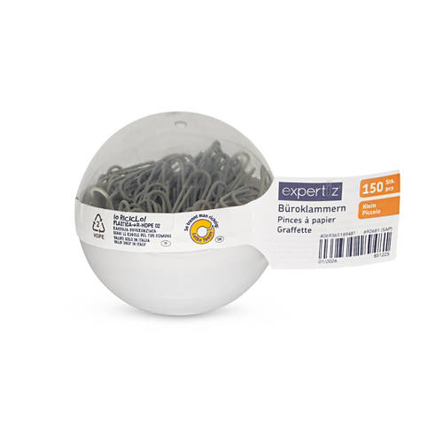 Vista frontale 1, Assortimento di accessori d'ufficio, PC piccolo, grigio