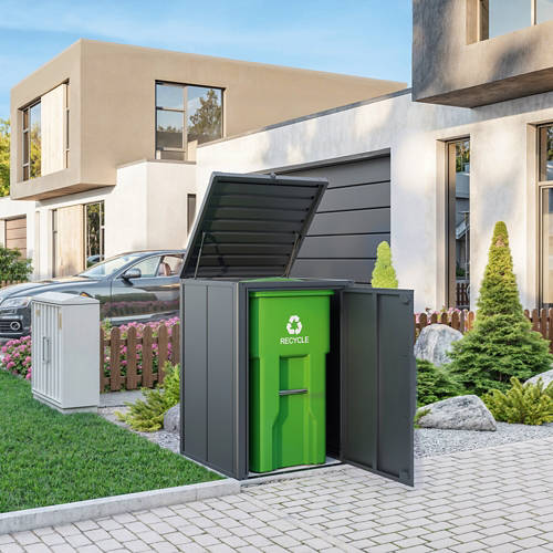 Lifestyle 1, Mülltonnenbox aus Stahl