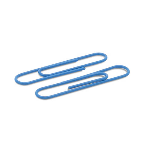 Vista frontale 1, Assortimento di accessori d'ufficio, PC grande, blu