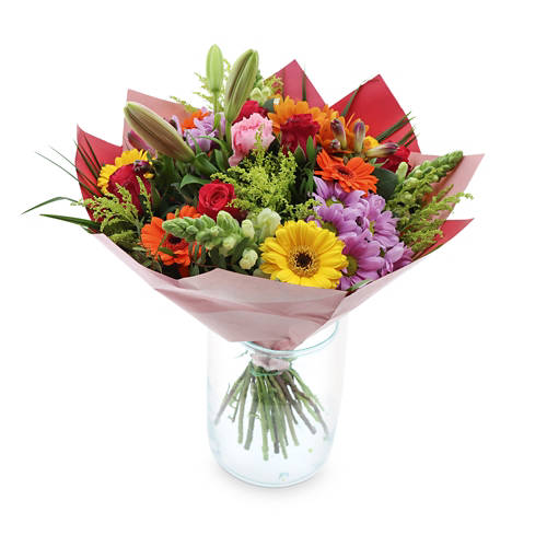 Vue de face 1, Bouquet de la fête des mères "Vraie héroïne", multicolore