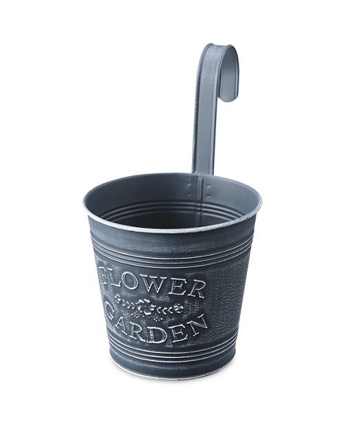 Front shot 1, Vintage Metal Hanging Pot