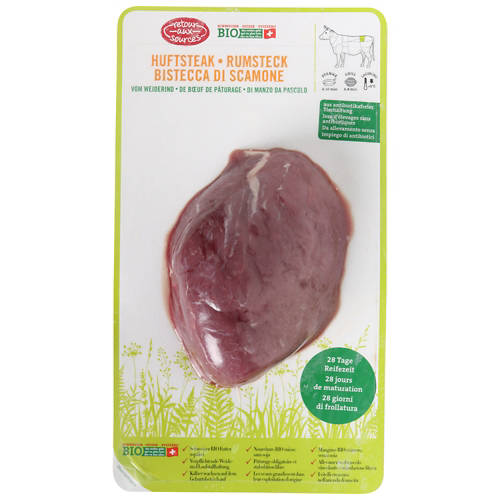 Vorderansicht 2, Huft Steak vom Weiderind