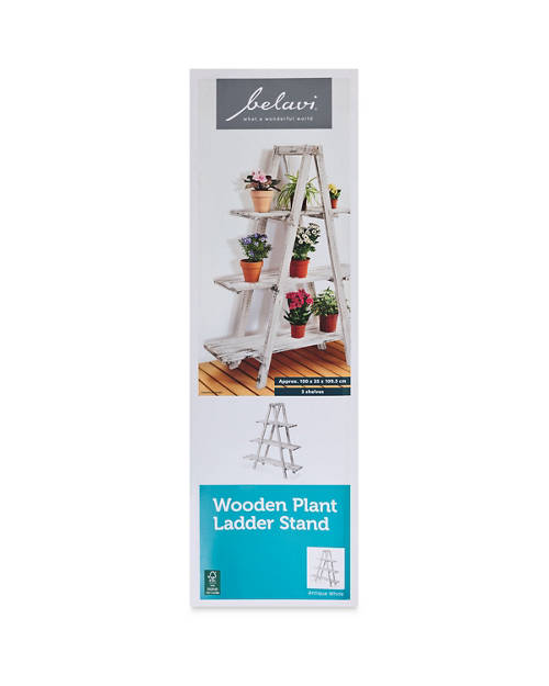 Front shot 2, Wooden Plant Ladder Stand