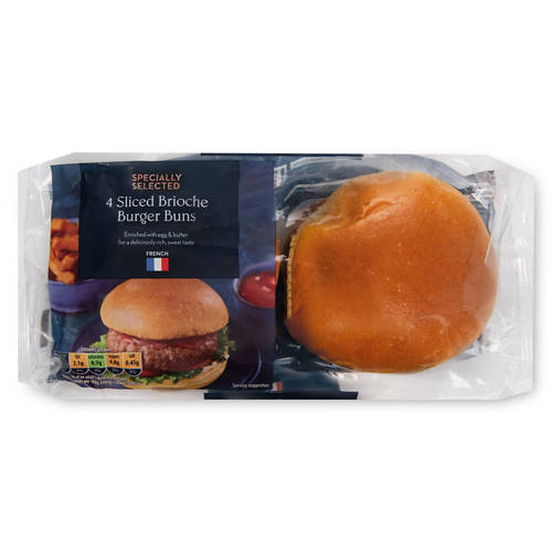 Sliced Brioche Burger Buns