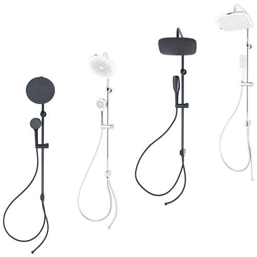 Groupe 1, Set de douche, rond, noir