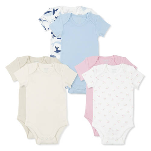 Gruppo 1, Body per bebè, confezione doppia, bianco, marrone, 62/68