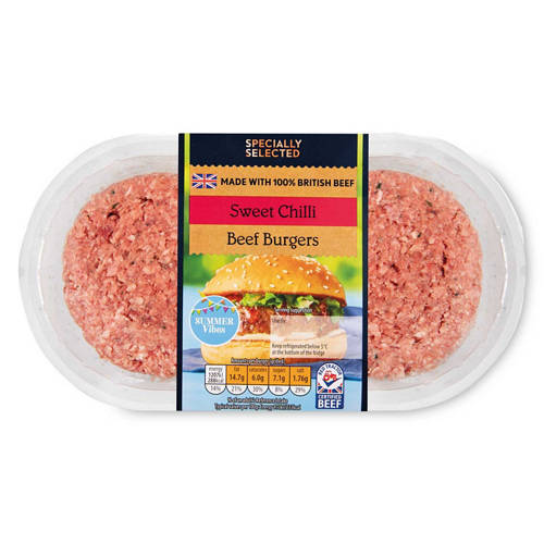 Sweet Chilli Beef Burgers