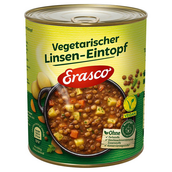 Eintöpfe 800 g, vegetarische Linse