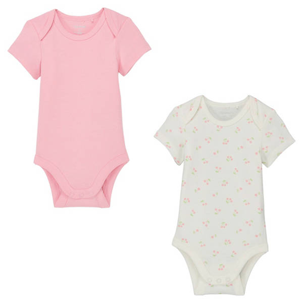 Baby Bodies 2er-Pack, Rosa, 62/68