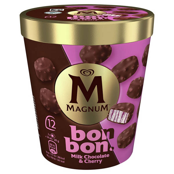 Magnum Bonbon 12 x 17 ml, Milk Chocolate & Cherry