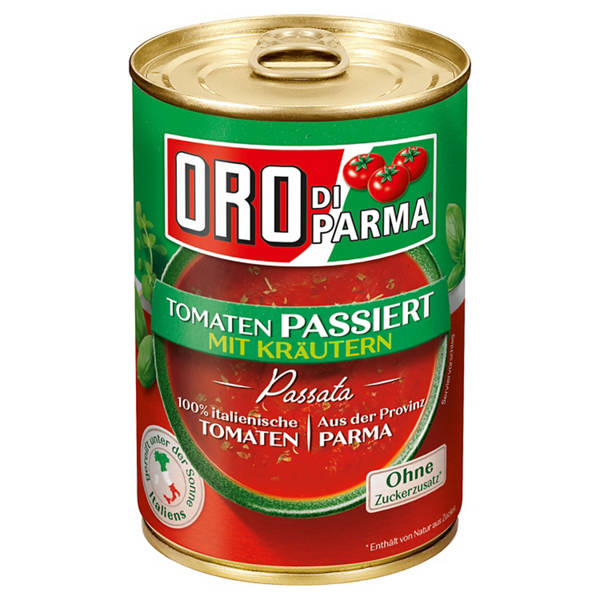 Tomaten 400 g, 4-fach, passierte Kräuter