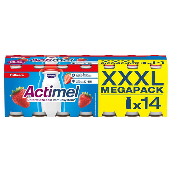Actimel XXXL 14x100ml, Erdbeere
