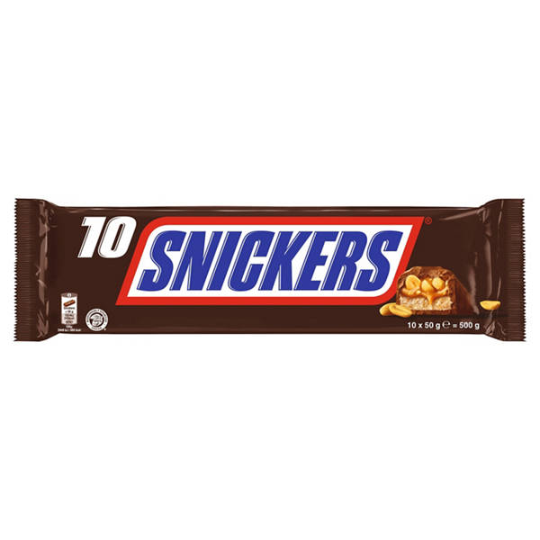 Twix - Mars - Snickers 10er-Pack, Snickers 500g