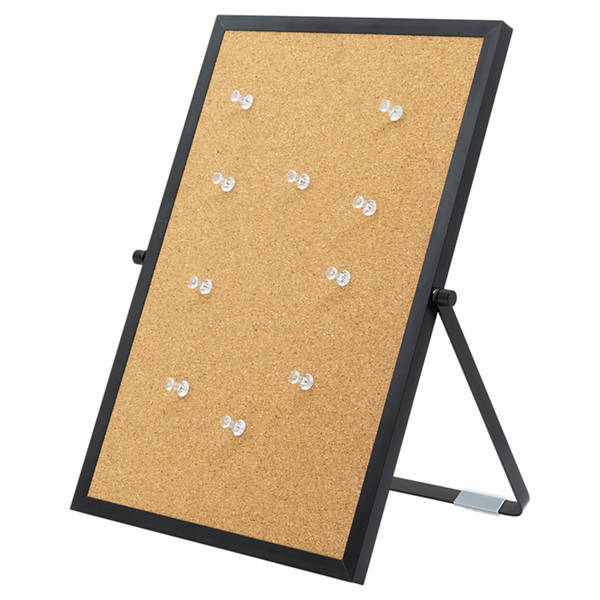 Tisch-Whiteboard oder -Korktafel, Korktafel, Schwarz