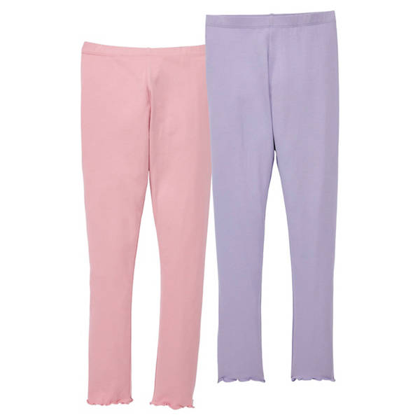 Kleinkinder-/Kinder-Leggings, 2er-Pack, Rosa/Violett, 122