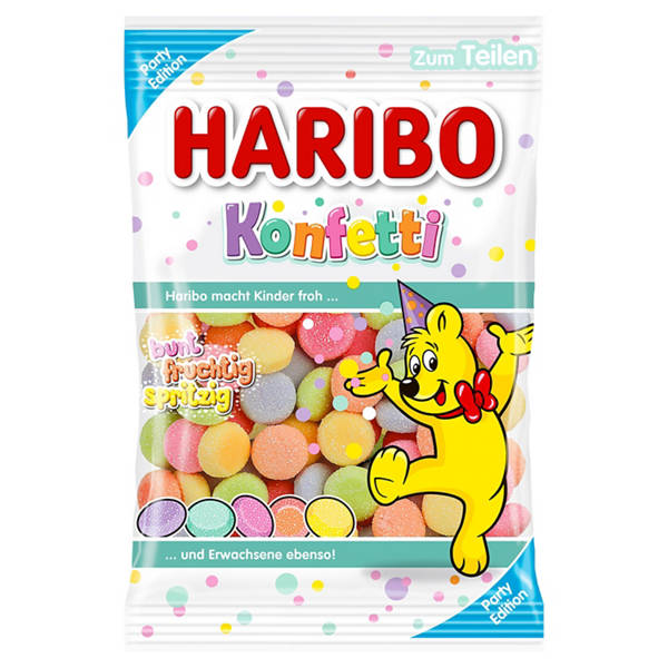 Haribo Party Time 160-175 g, Konfetti 160 g