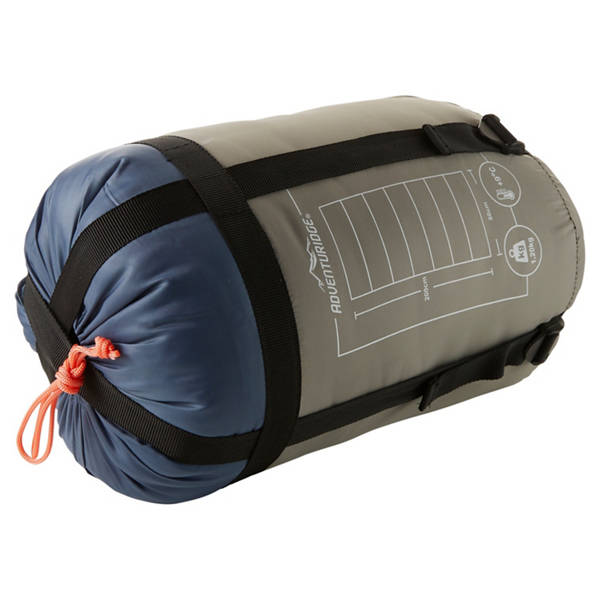 Leichter Schlafsack, Mumienschlafsack links, Grau