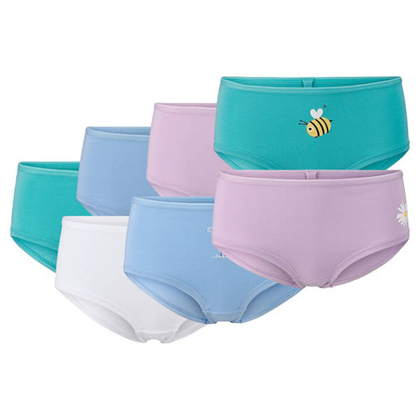 Kinder Unterhosen 4er- oder 7er-Set, Mädchen, Lila, 98/104