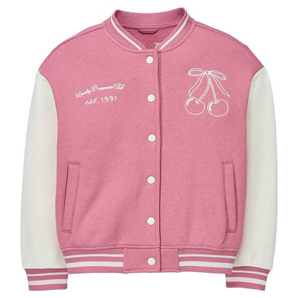 Kinder-Collegejacke, Rosa, 122/128