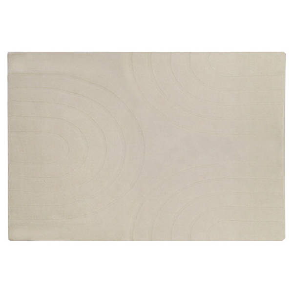 Teddy- Fleece-Teppich, Beige strukturiert