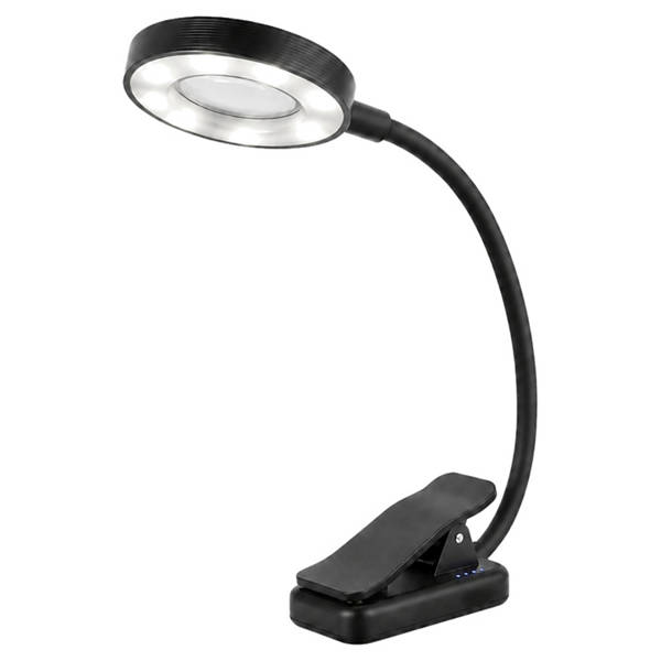 LED-Lese- oder Buchleuchte, Clip, Rund
