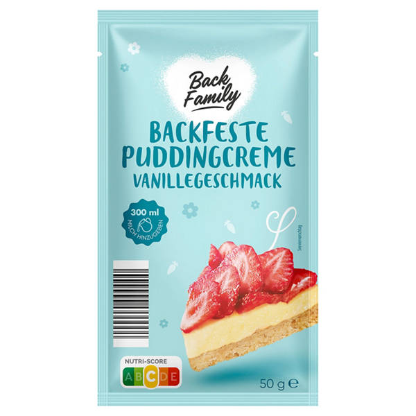 Backfeste Puddingcreme 50 g, Vanille