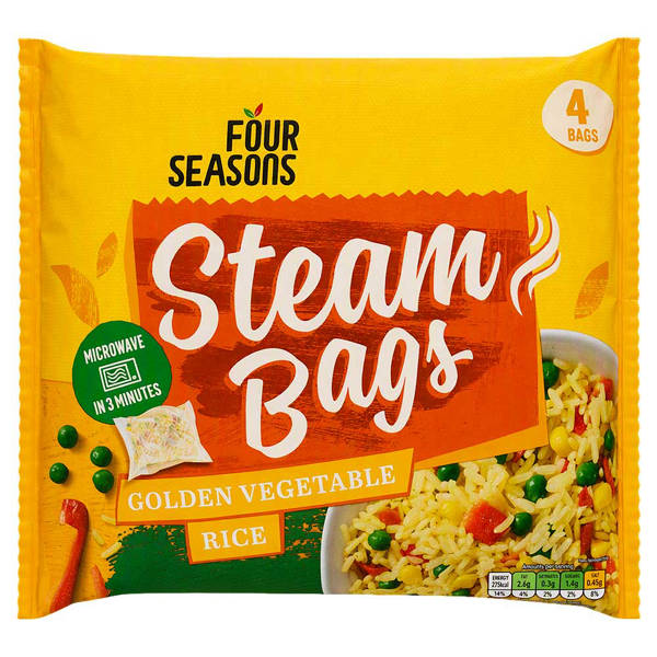 Carrot, Peas & Sweetcorn Steam Bags 4 Pack