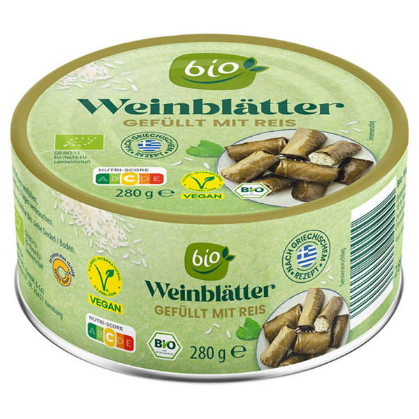 Bio-Griechische Antipasti 280 g, Weinblätter