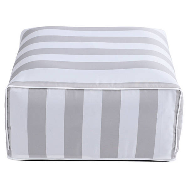 Aufblasbarer Sitzpouf, Streifen Greige