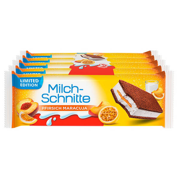 Milchschnitte 5 x 28 g, Pfirsich-Maracuja