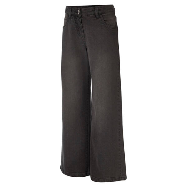Kinder Jeans, Mädchen, Mittelgrau, 128