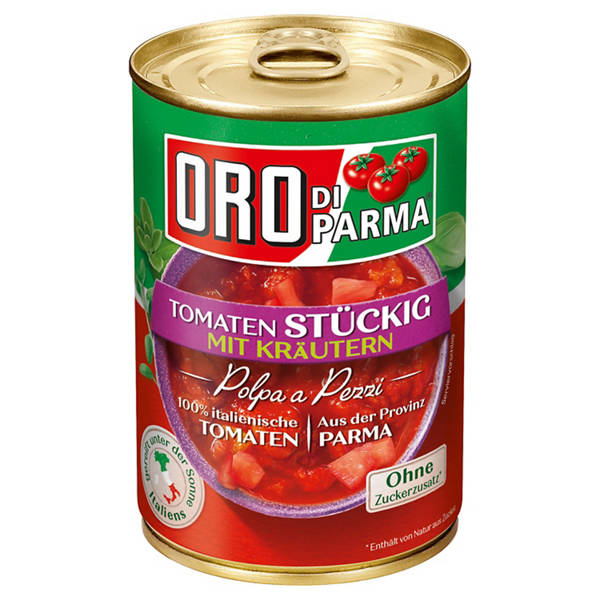 Tomaten 400 g, 4-fach, stückig Kräuter