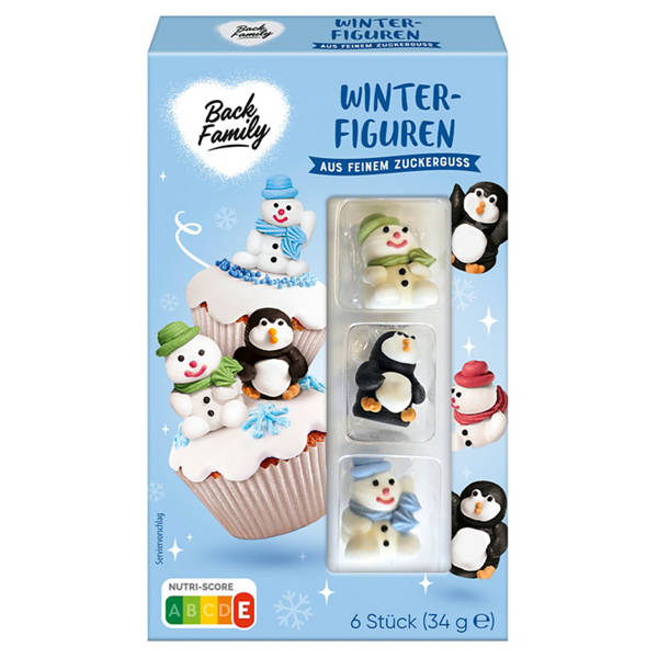 Zuckerfiguren 3D 34 g, Winter