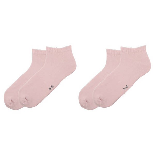 UP2FASHION WOMENDamen-Sneaker-Socken 2er-Pack, Rosa, 35/